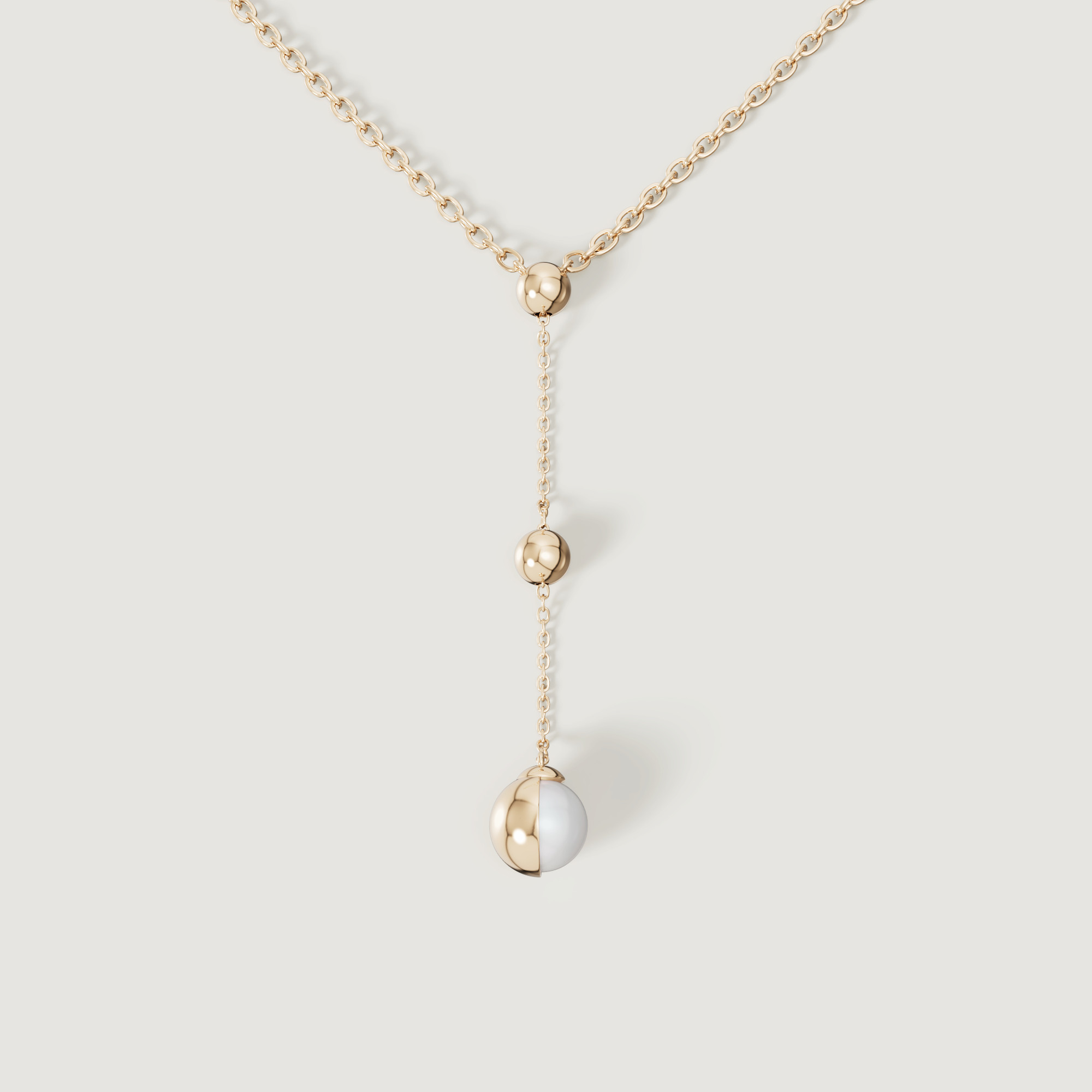 Glow Luna 18k Gold Freshwater Pearl Necklace