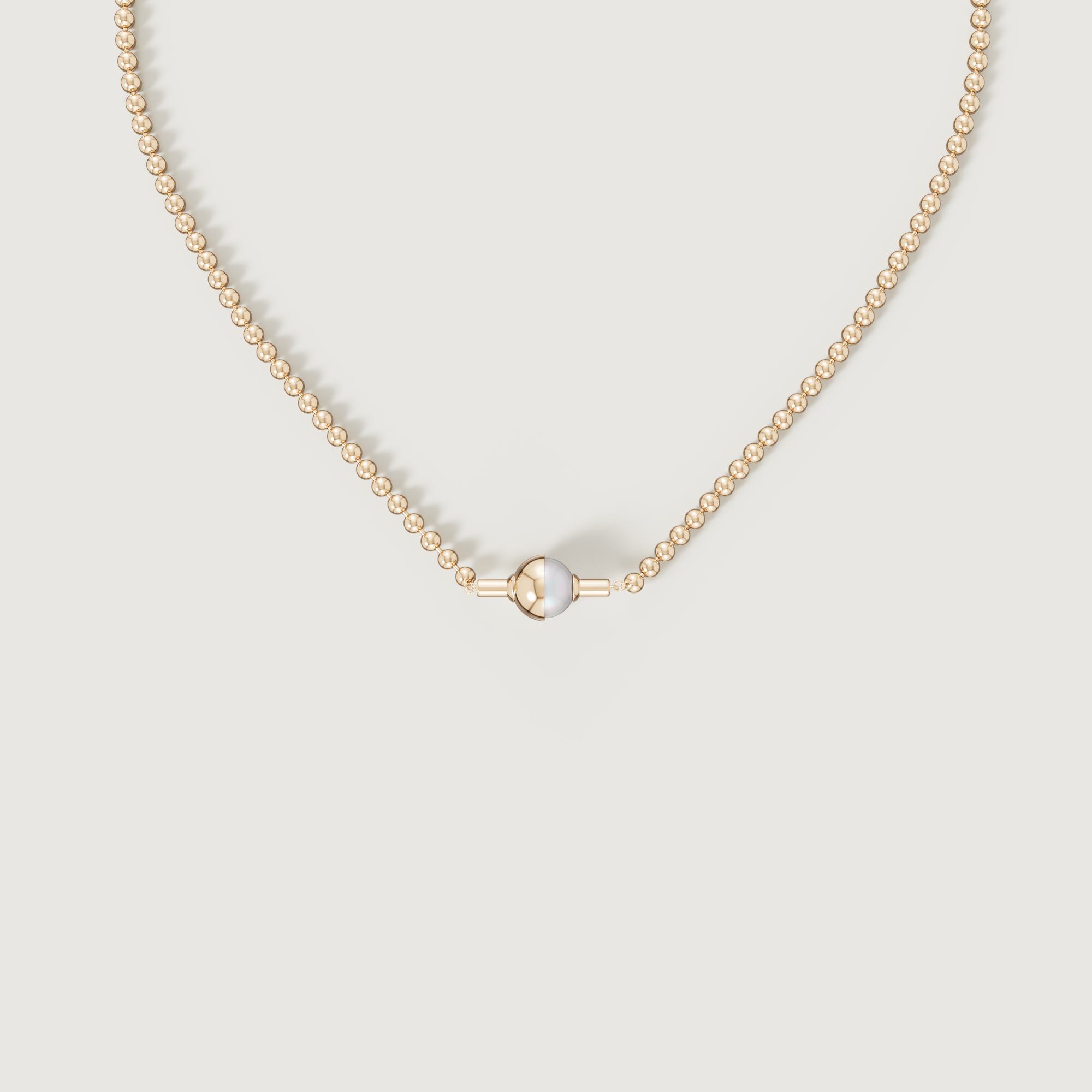Glow Luna 18k Gold Freshwater Pearl Necklace