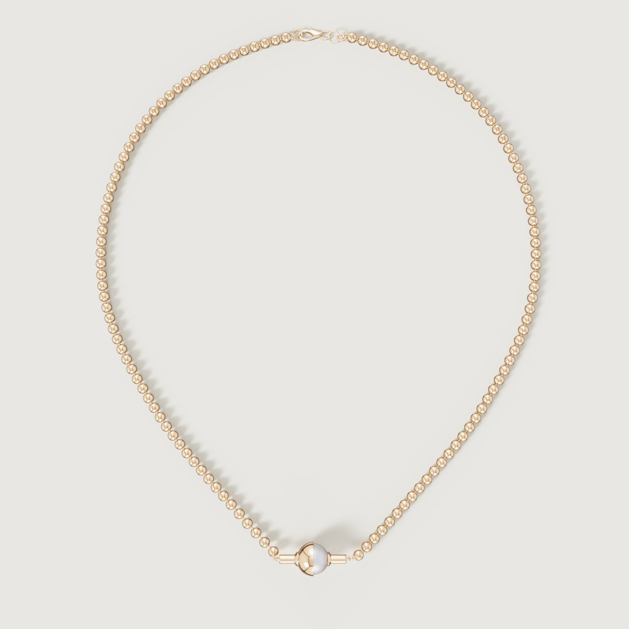 Glow Luna 18k Gold Freshwater Pearl Necklace