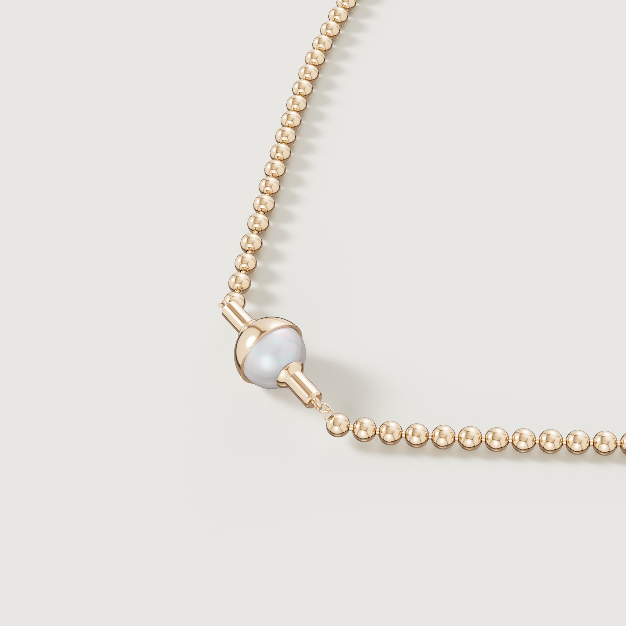 Glow Luna 18k Gold Freshwater Pearl Necklace