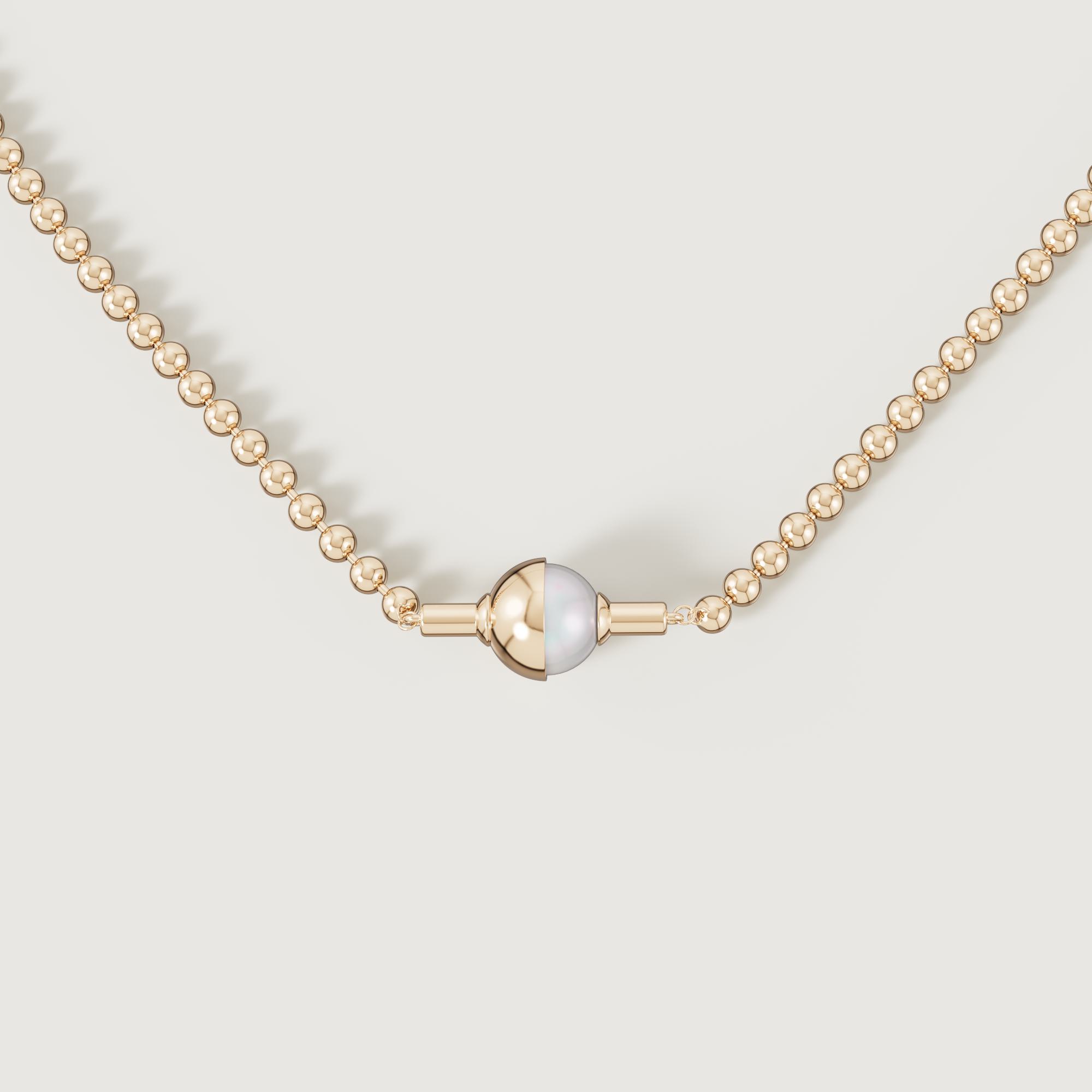 Glow Luna 18k Gold Freshwater Pearl Necklace