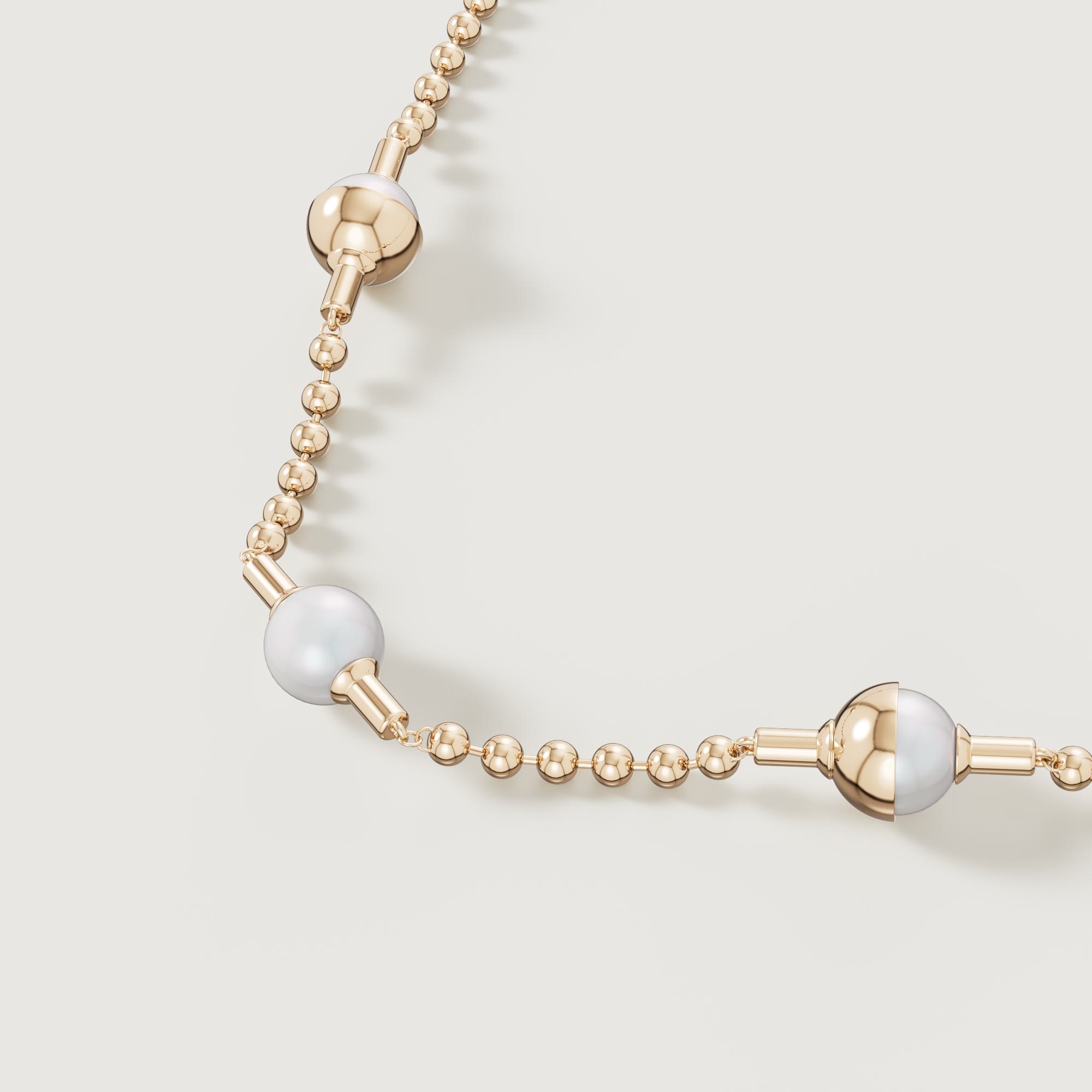 Glow Luna 18k Gold Freshwater Pearl Necklace