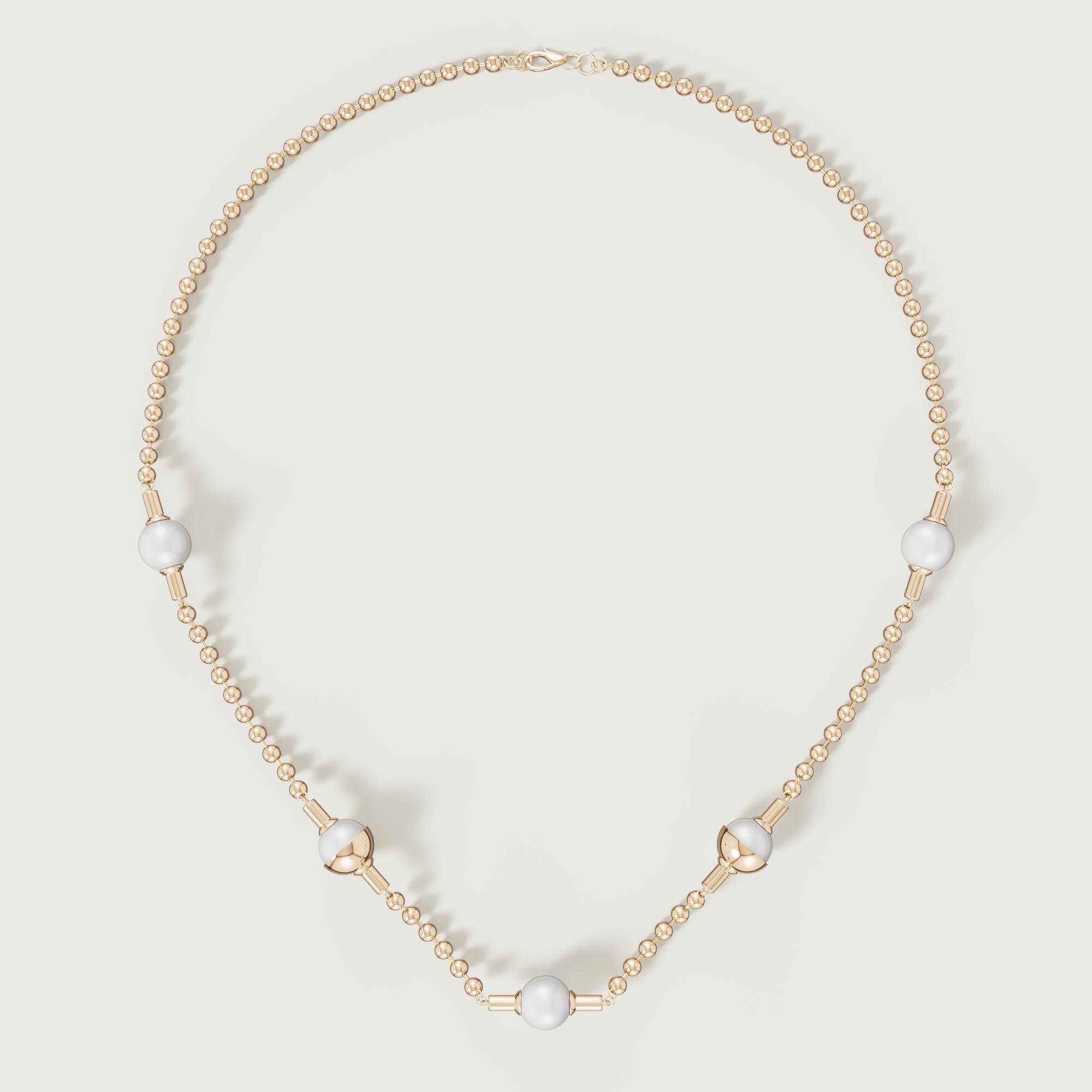 Glow Luna 18k Gold Freshwater Pearl Necklace