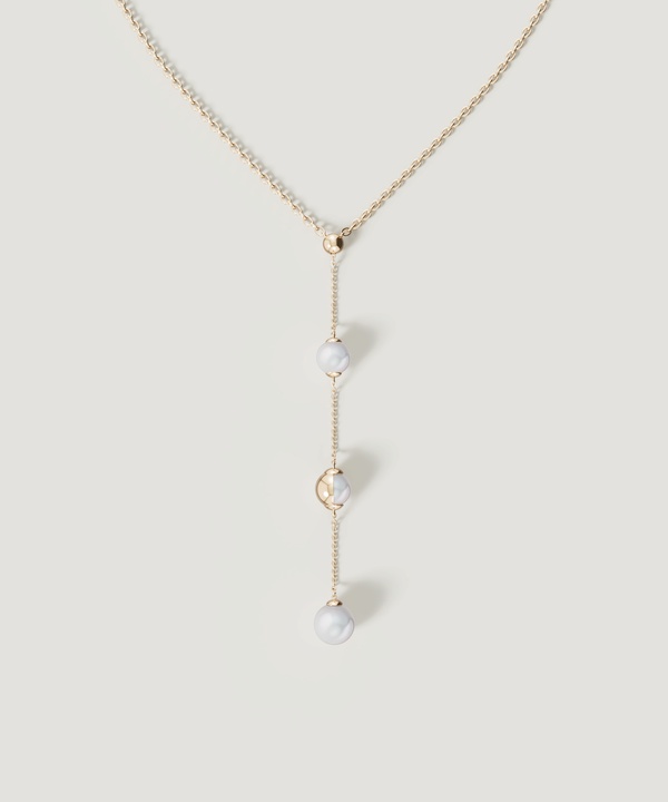 Glow Luna 18K Yellow Gold Pearl Necklace