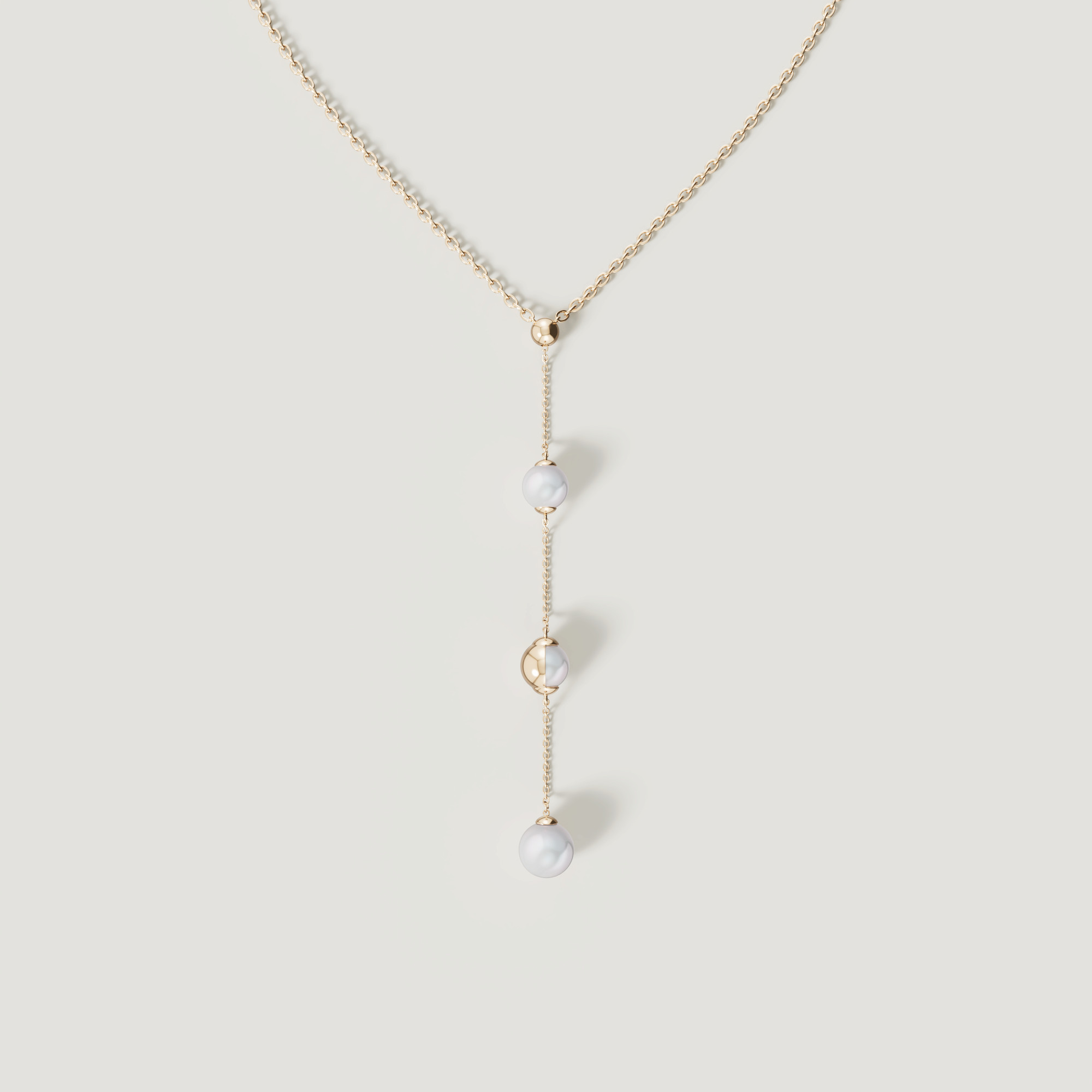 Glow Luna 18k Yellow Gold Pearl Necklace
