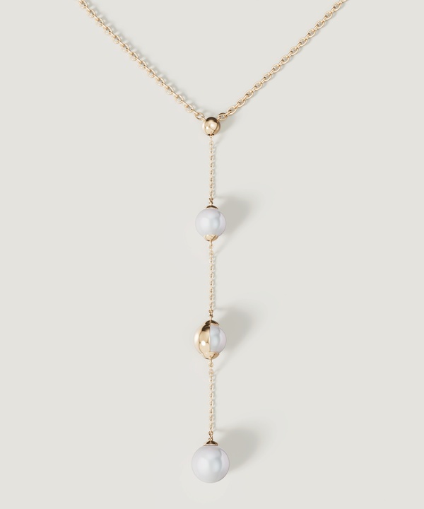 Glow Luna 18K Yellow Gold Pearl Necklace