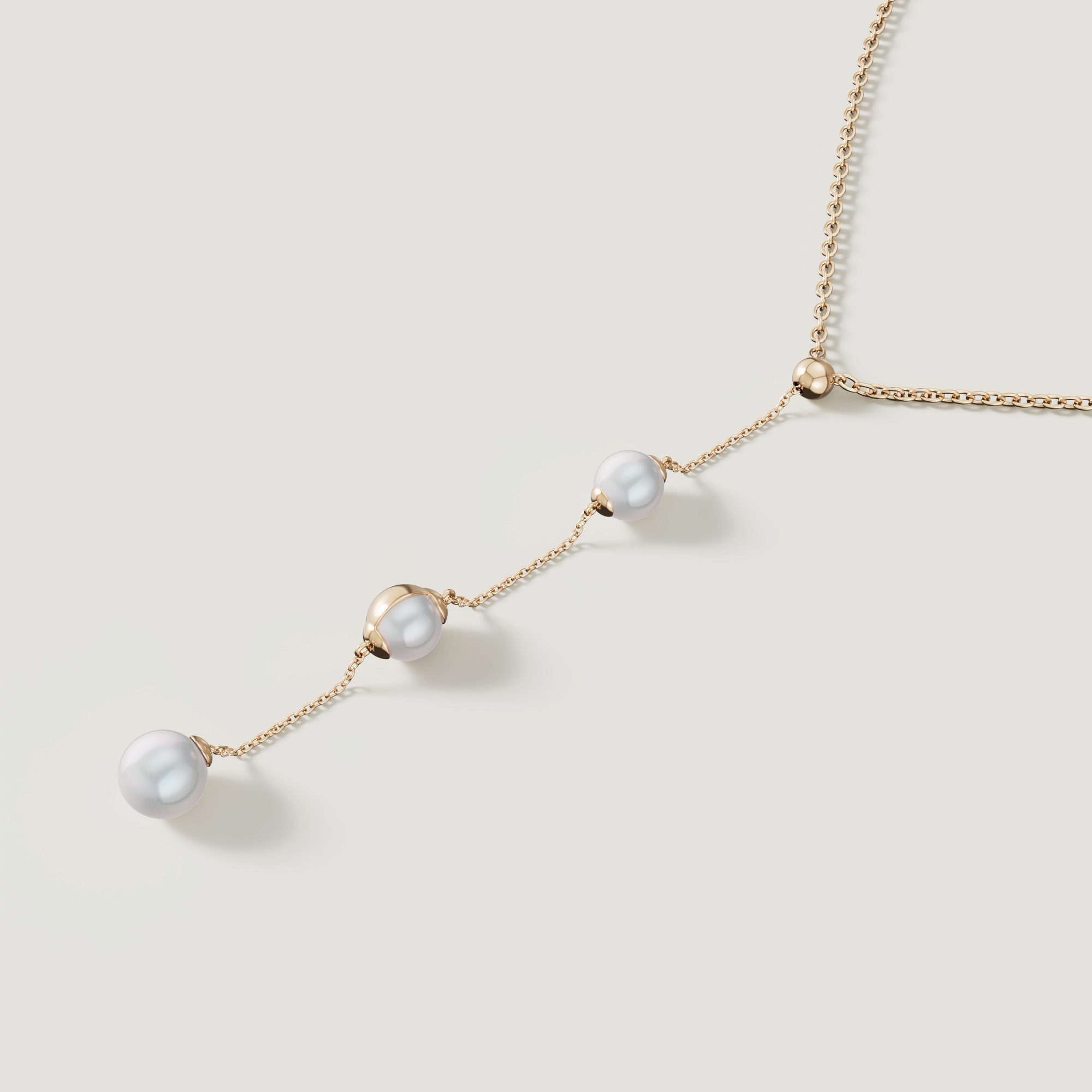 Glow Luna 18k Yellow Gold Pearl Necklace