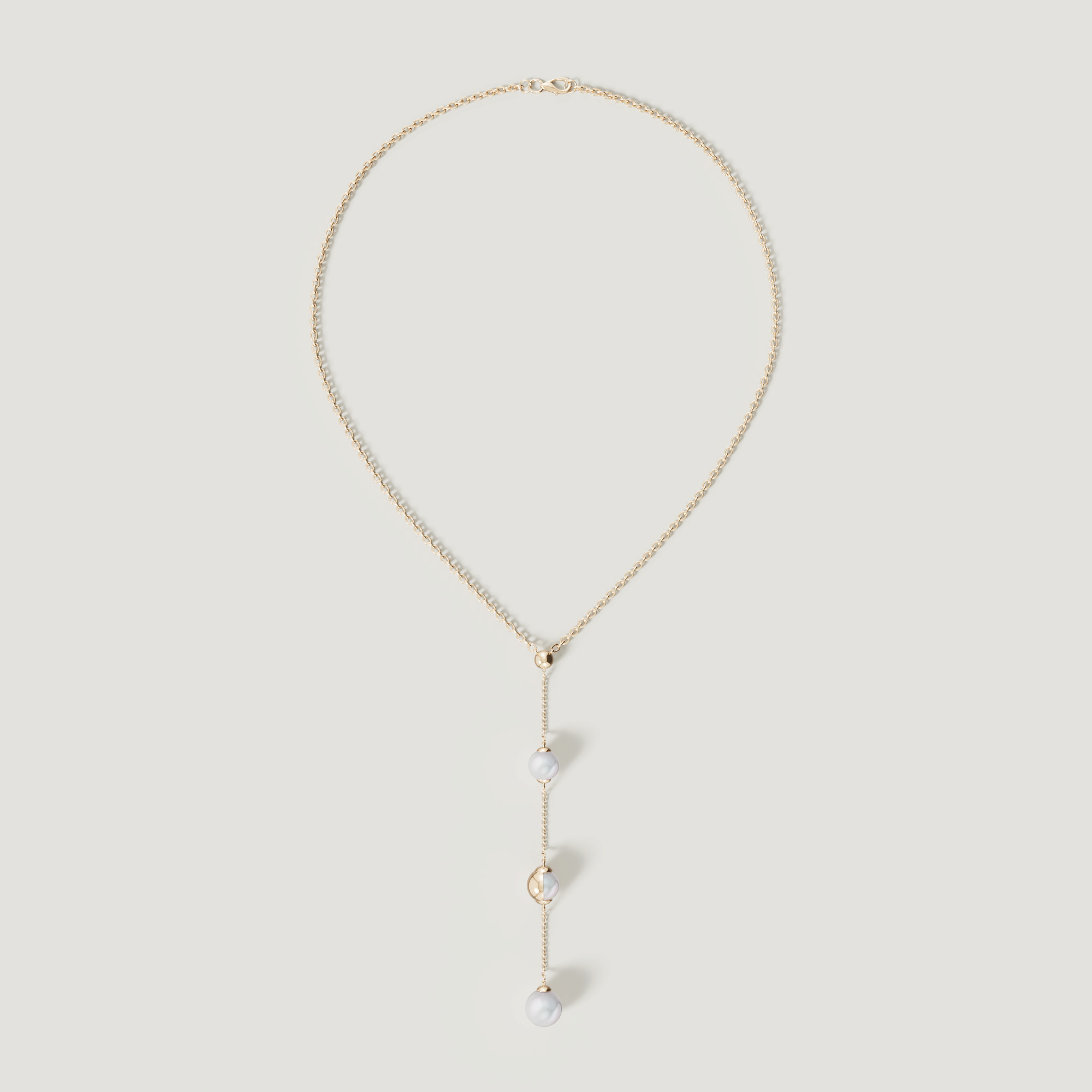 Glow Luna 18k Yellow Gold Pearl Necklace