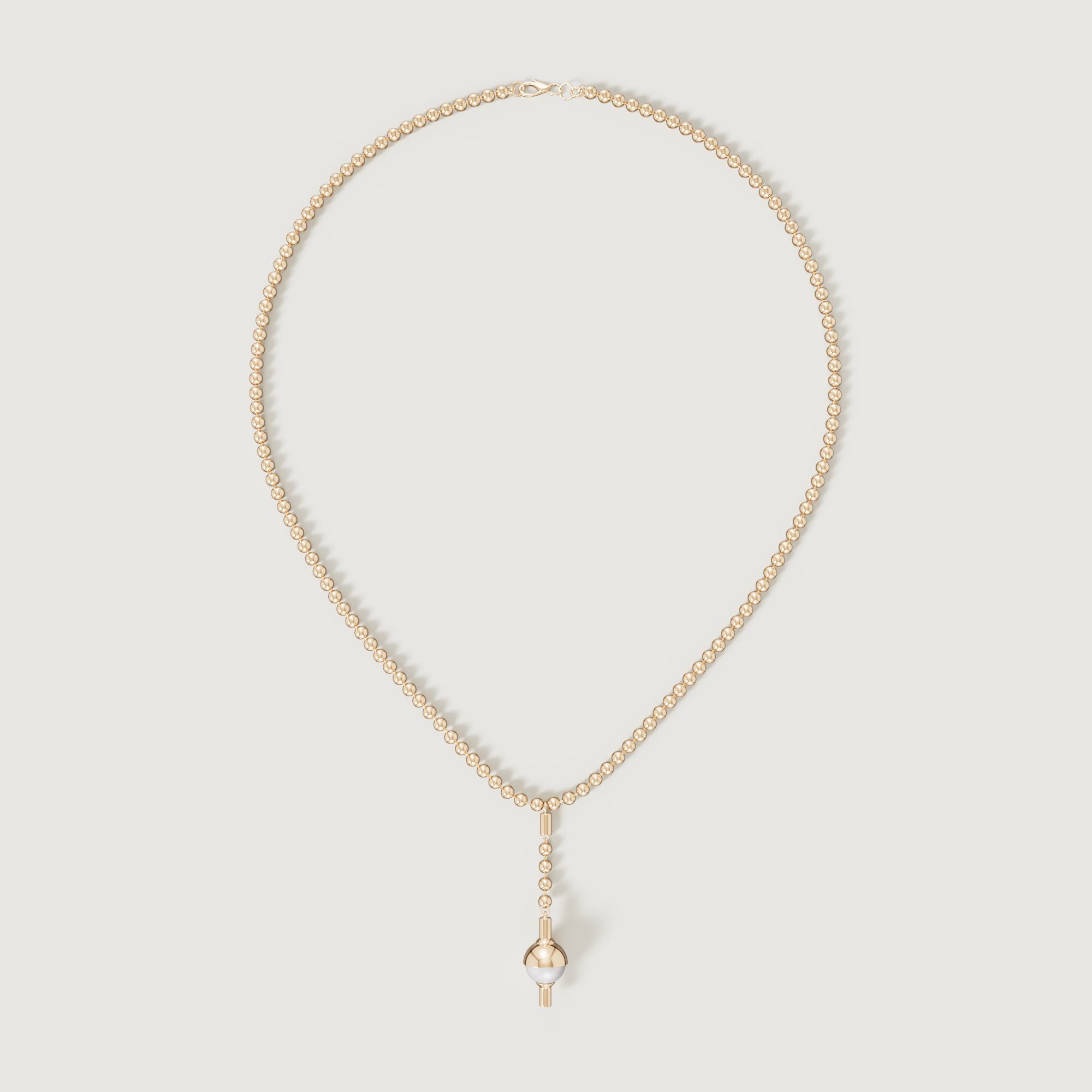 Glow Luna 18k Yellow Gold Pearl Necklace