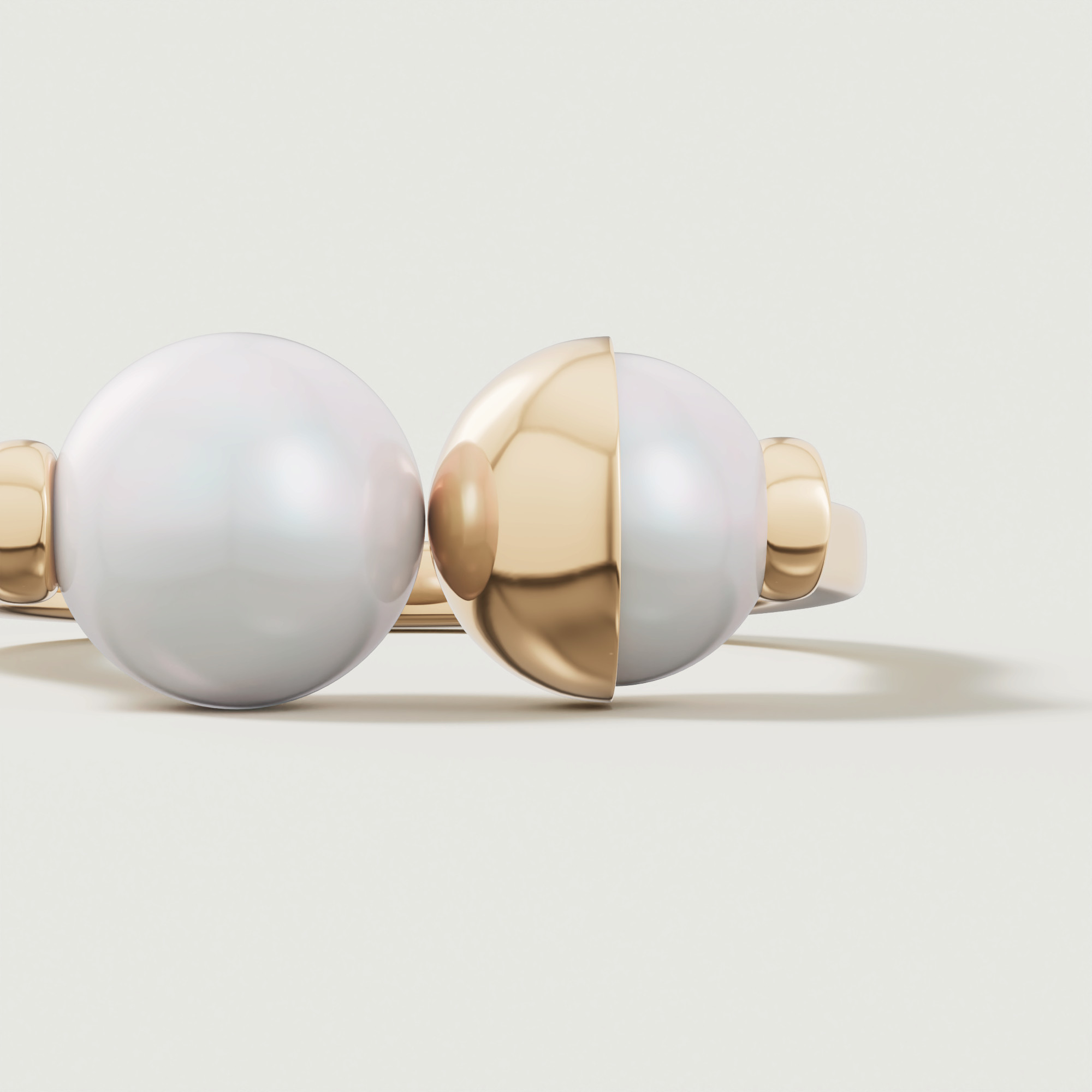 Glow Luna 18k Yellow Gold Pearl Ring