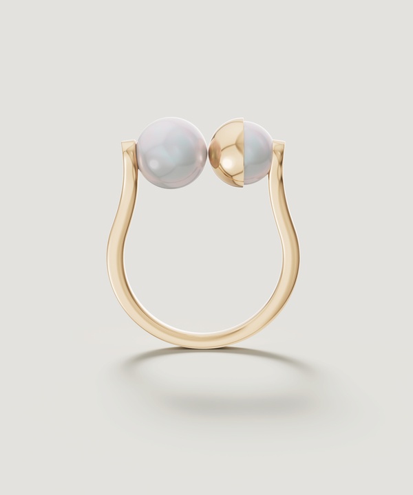 Glow Luna 18K Yellow Gold Pearl Ring