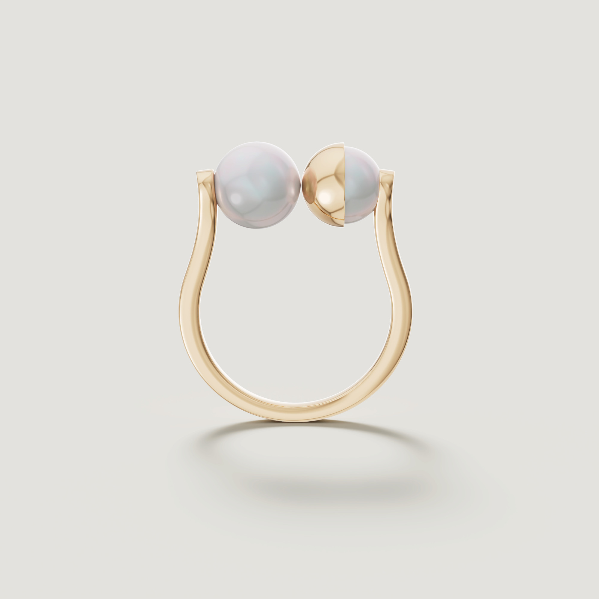 Glow Luna 18k Yellow Gold Pearl Ring