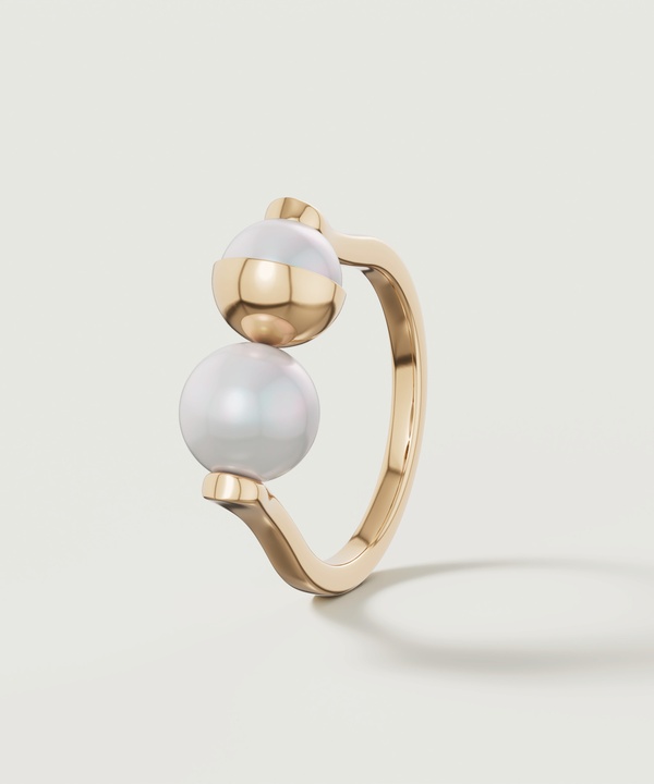 Glow Luna 18K Yellow Gold Pearl Ring