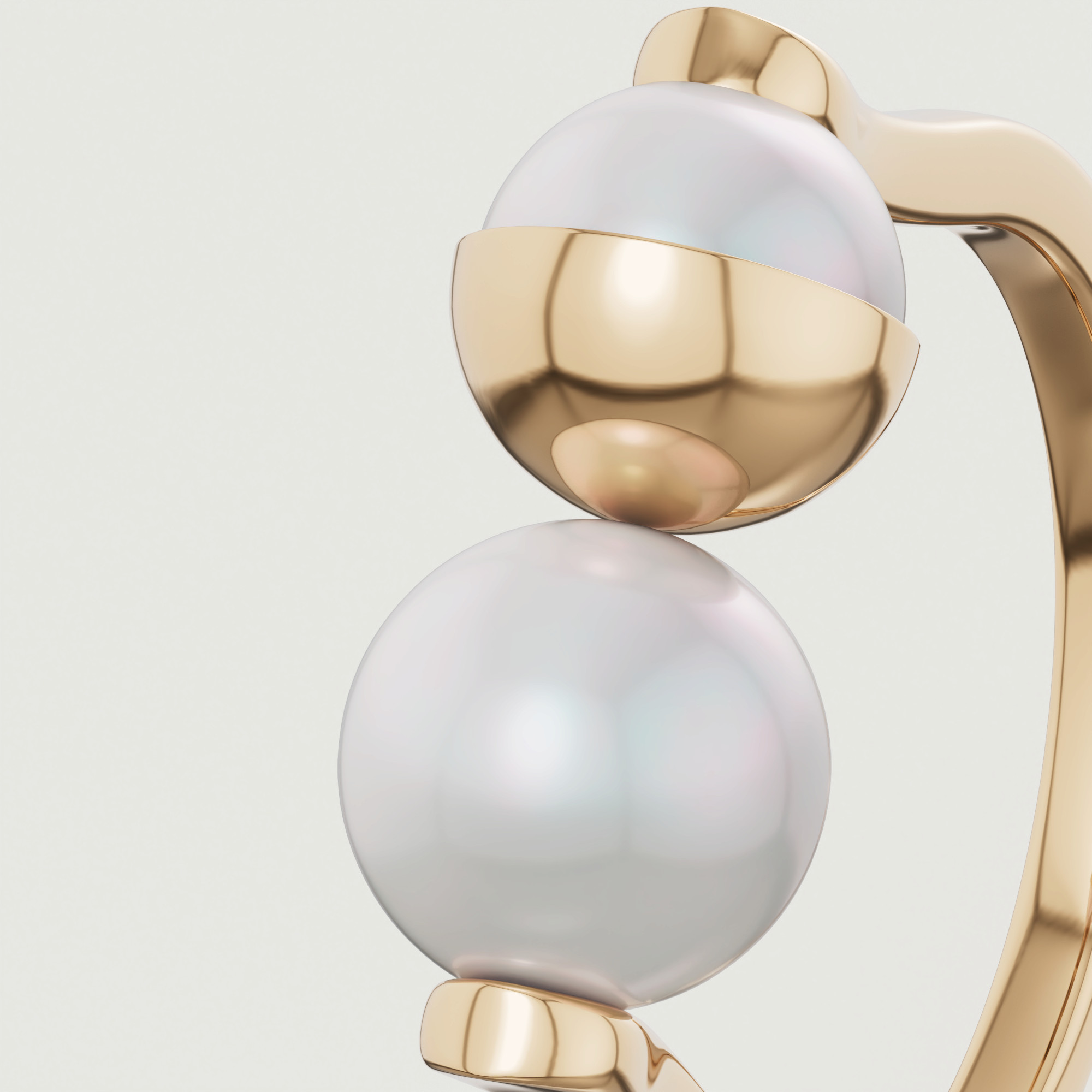 Glow Luna 18k Yellow Gold Pearl Ring