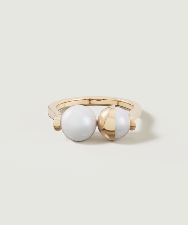 Glow Luna 18K Yellow Gold Pearl Ring