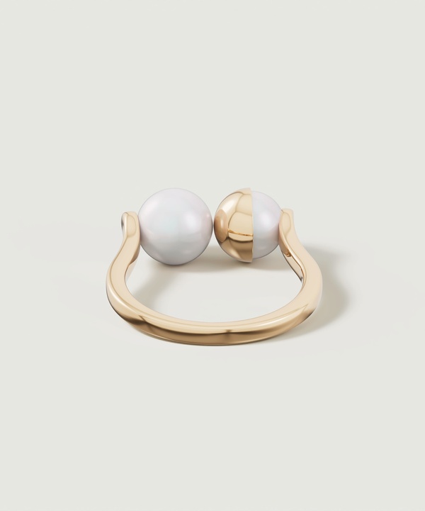 Glow Luna 18K Yellow Gold Pearl Ring