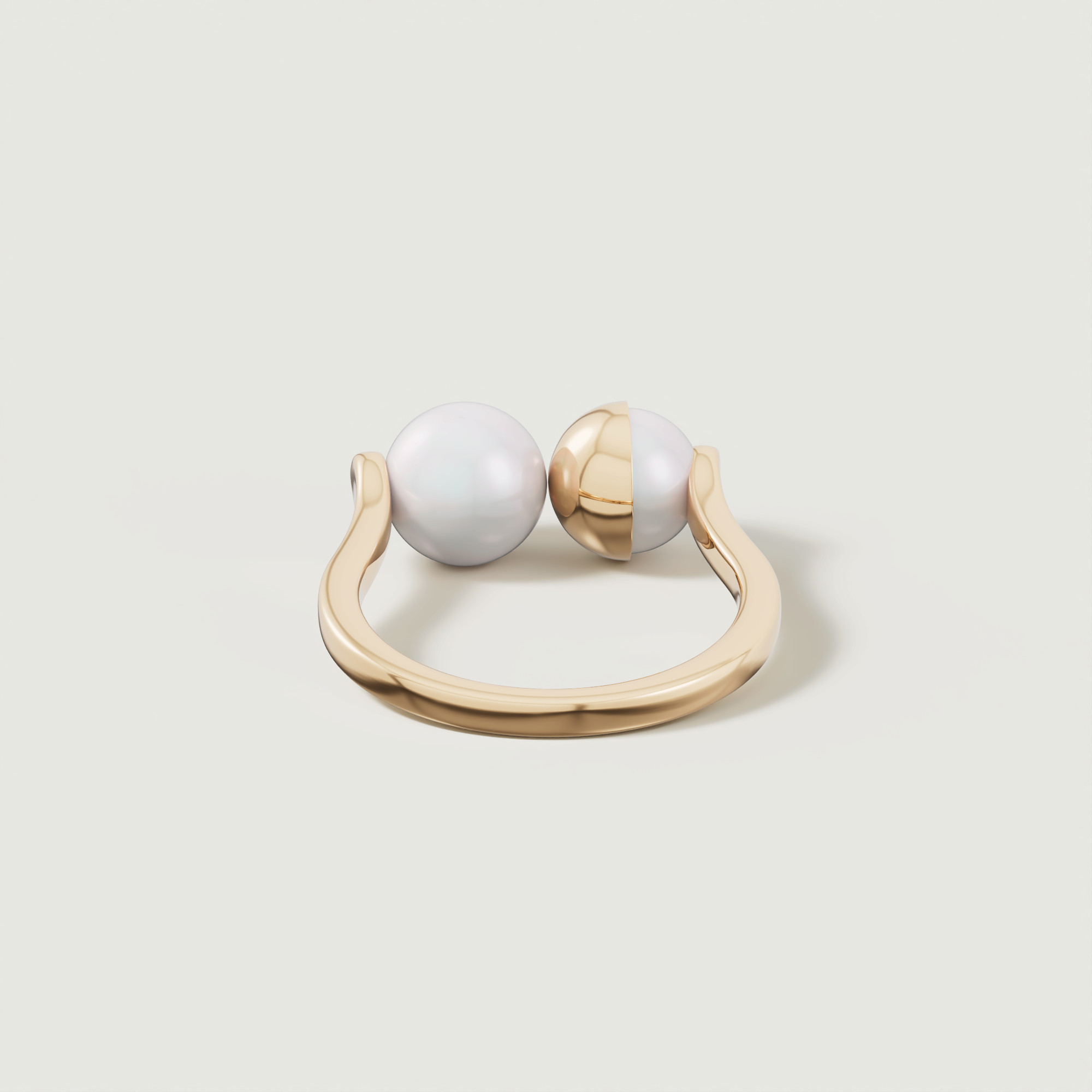 Glow Luna 18k Yellow Gold Pearl Ring
