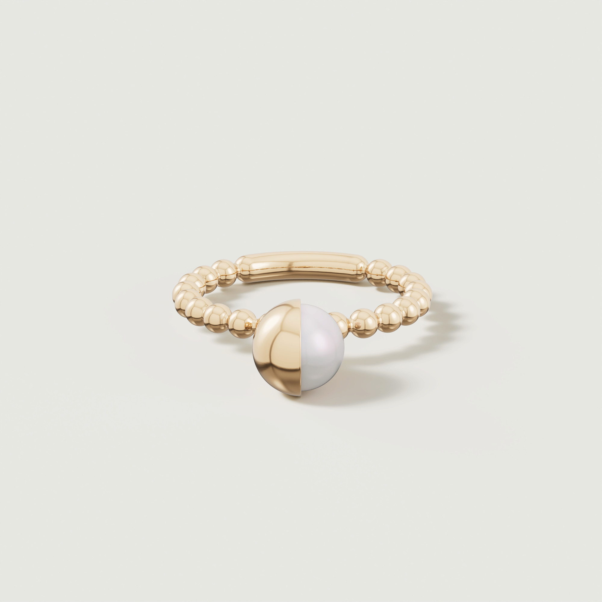 Glow Luna 18K Gold Freshwater Pearl Ring