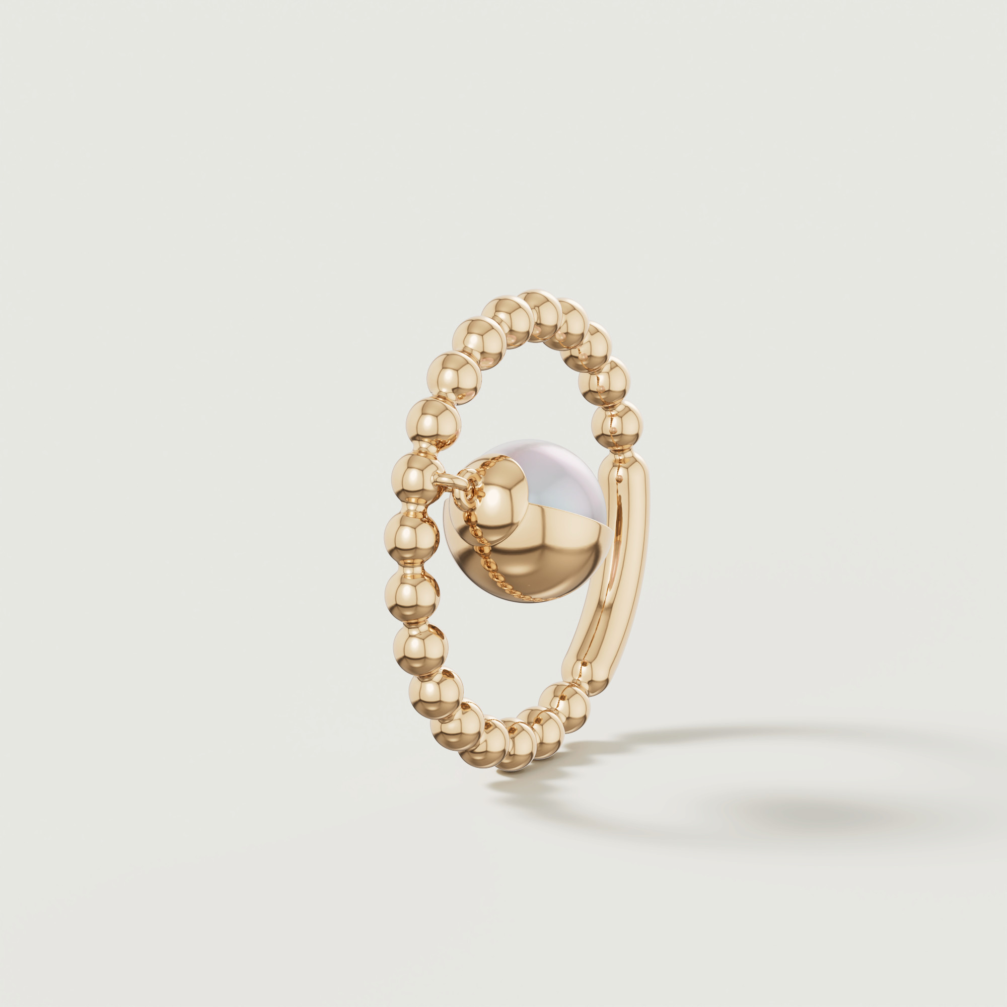 Glow Luna 18K Gold Freshwater Pearl Ring