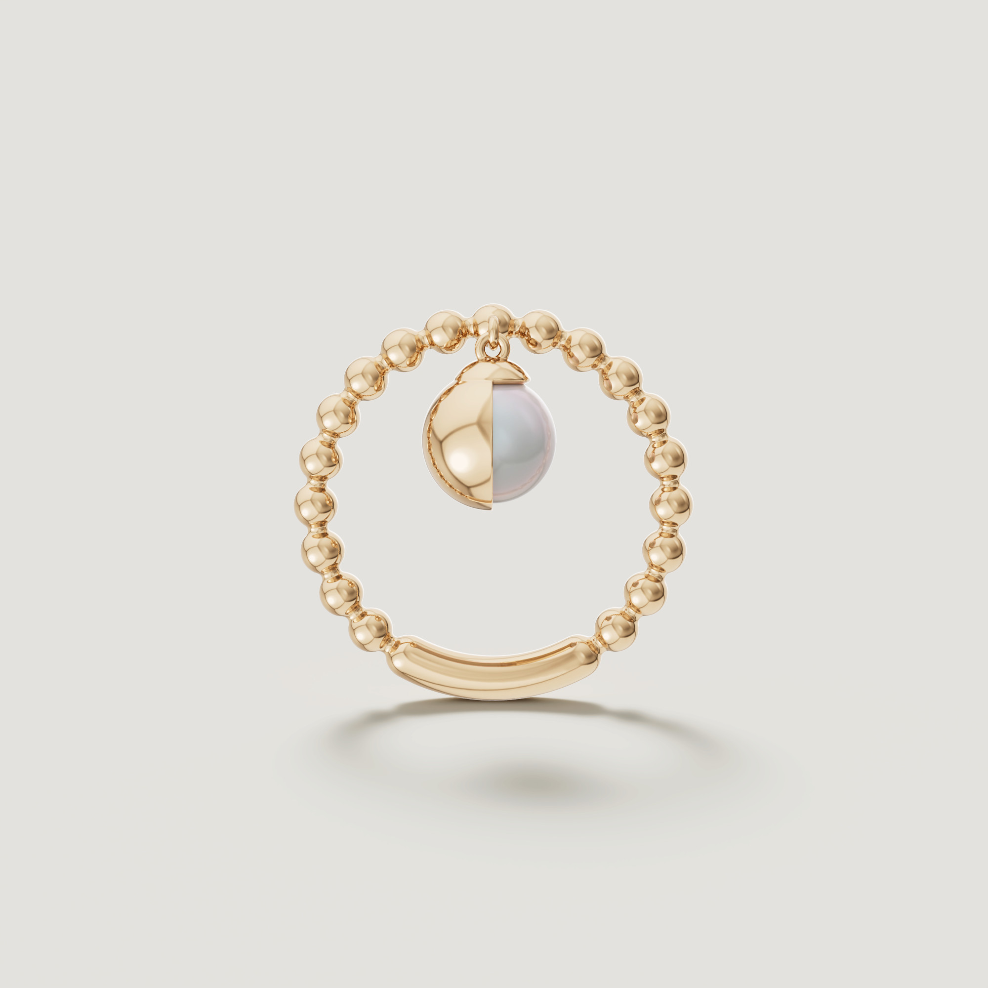 Glow Luna 18K Gold Freshwater Pearl Ring