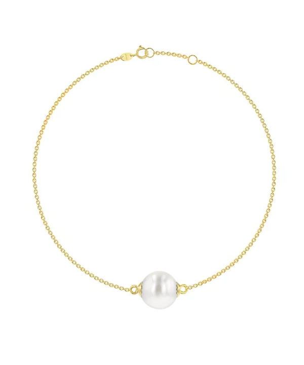 Minimal 18k Yellow Gold Freshwater Pearl Bracelet