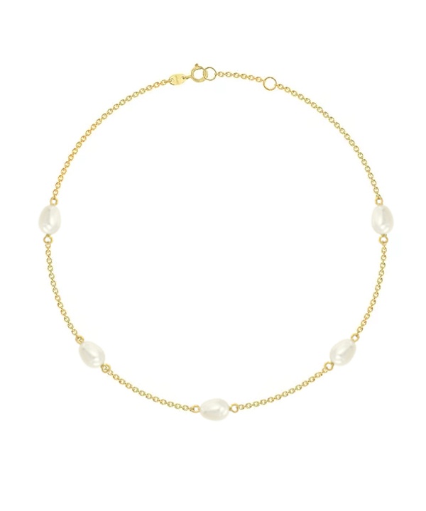 Minimal 18k Yellow Gold Freshwater Pearl Bracelet
