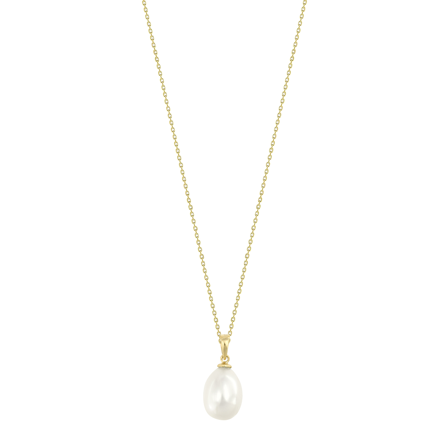 Minimal 18k Yellow Gold Freshwater Pearl Necklace