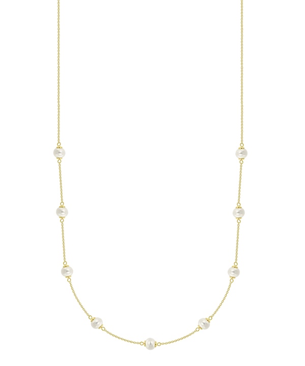 Minimal 18k Yellow Gold Freshwater Pearl Necklace