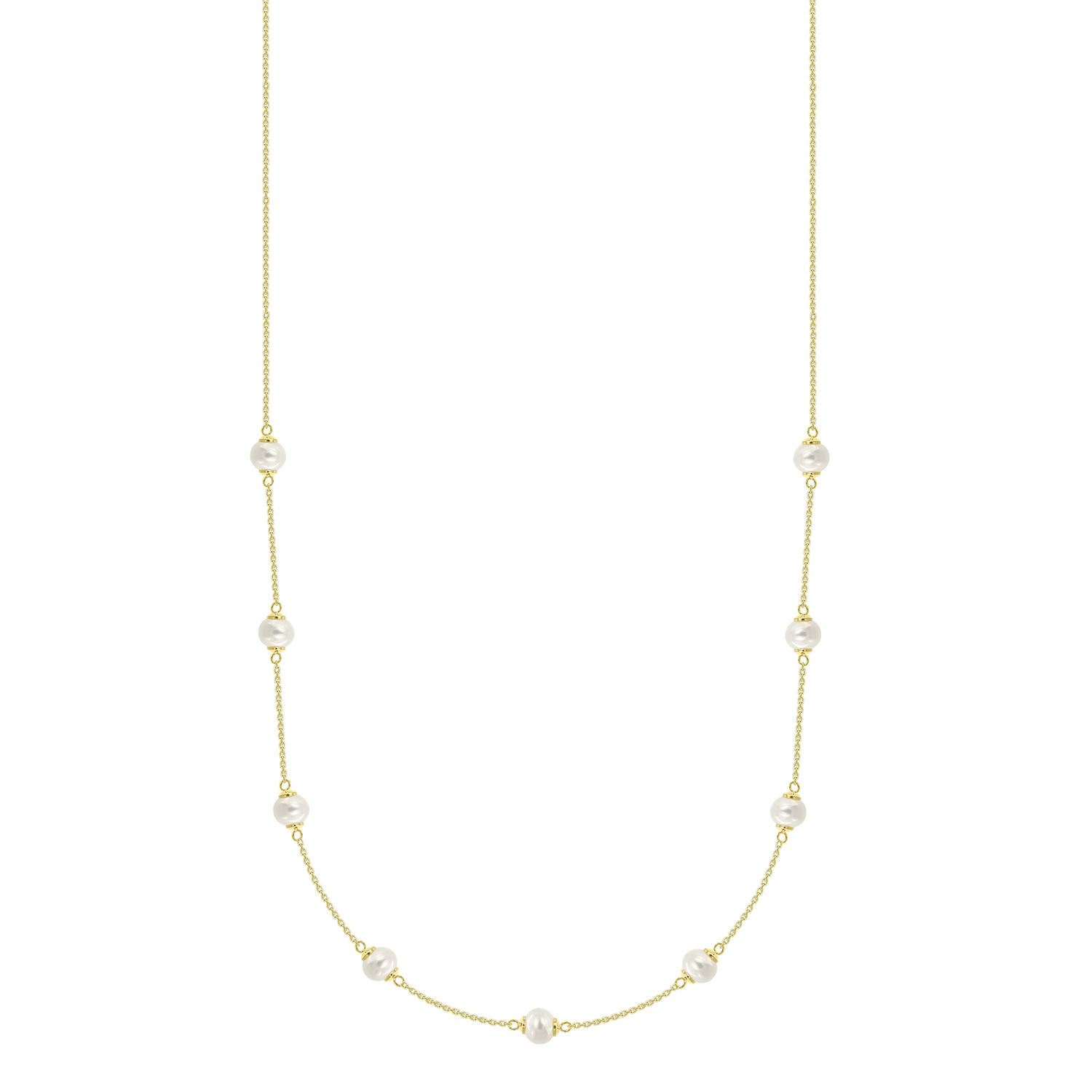 Minimal 18k Yellow Gold Freshwater Pearl Necklace