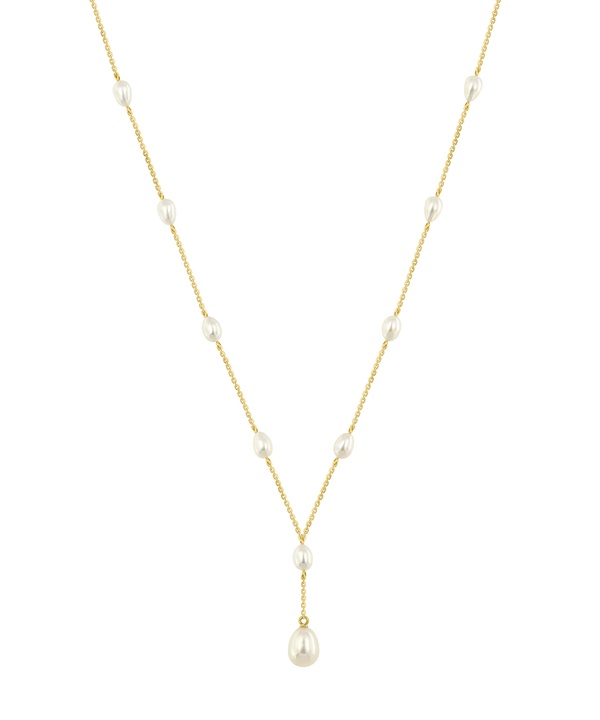 Minimal 18k Yellow Gold Freshwater Pearl Necklace