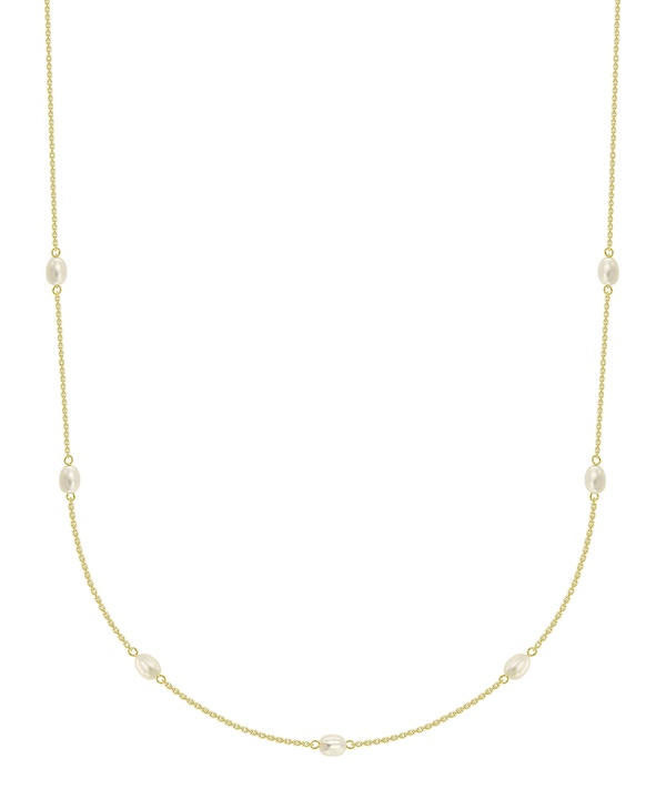 Minimal 18k Yellow Gold Freshwater Pearl Necklace