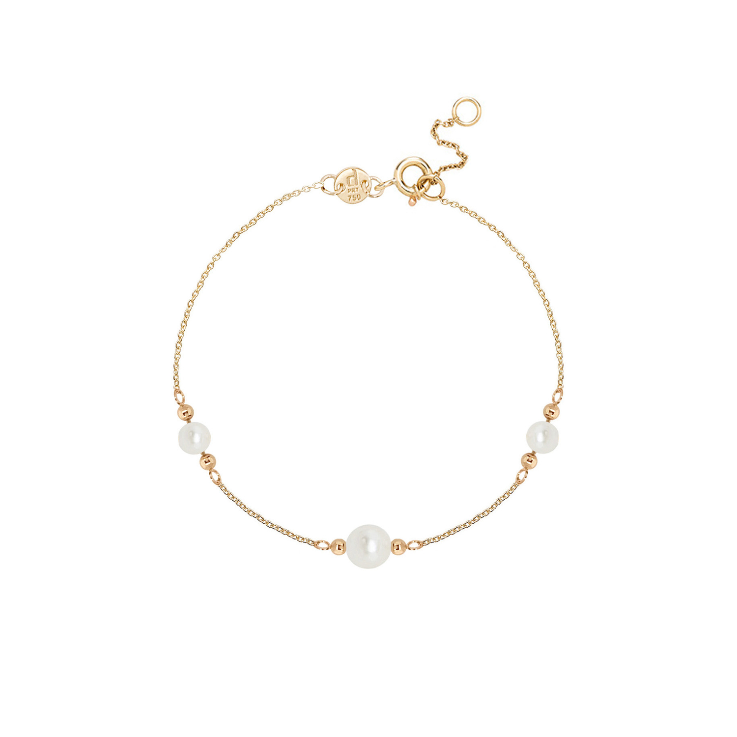 Minimal 18k Yellow Gold Pearl Bracelet