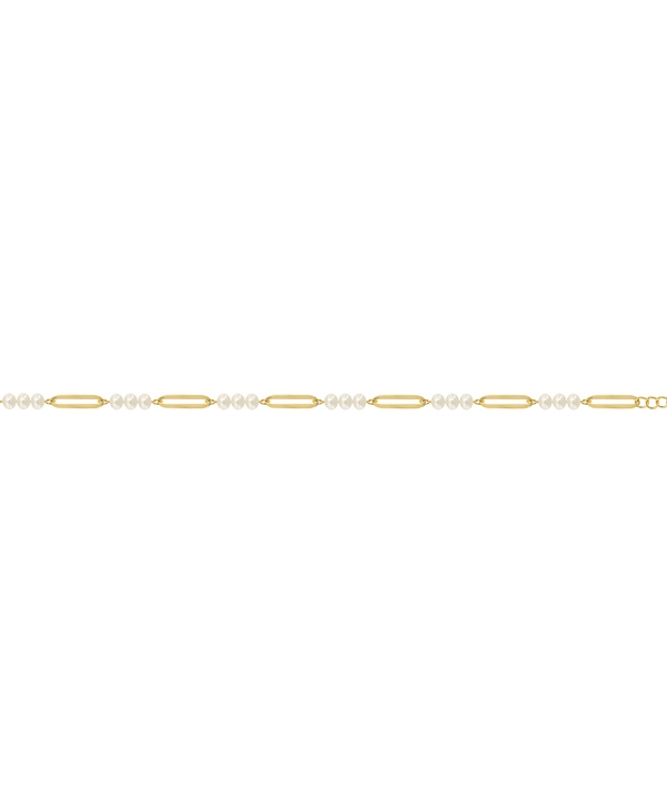 Minimal 18k Yellow Gold Freshwater Pearl Bracelet