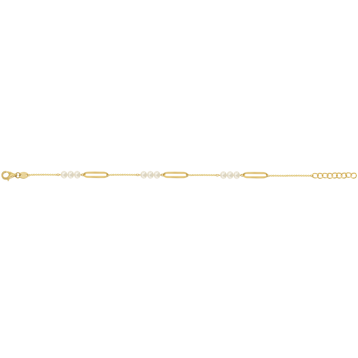 Minimal 18k Yellow Gold Freshwater Pearl Bracelet