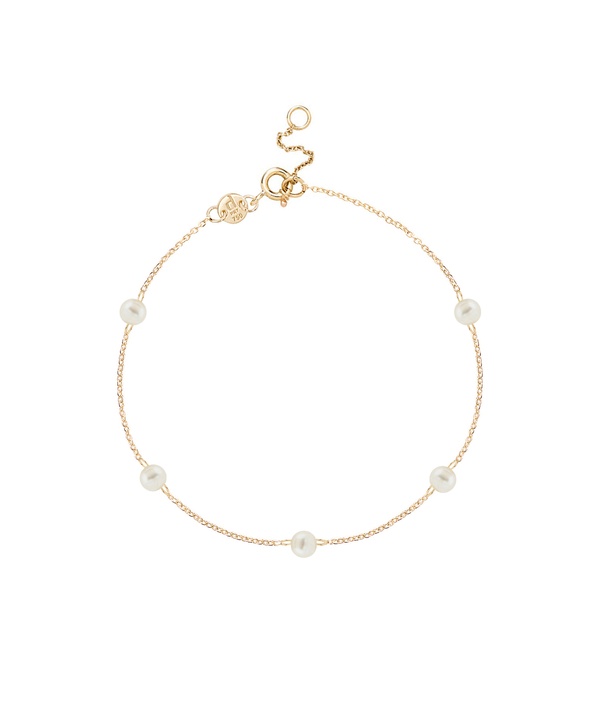 Minimal 18k Yellow Gold Pearl Bracelet