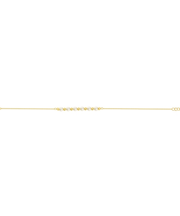 Minimal 18k Yellow Gold Freshwater Pearl Bracelet