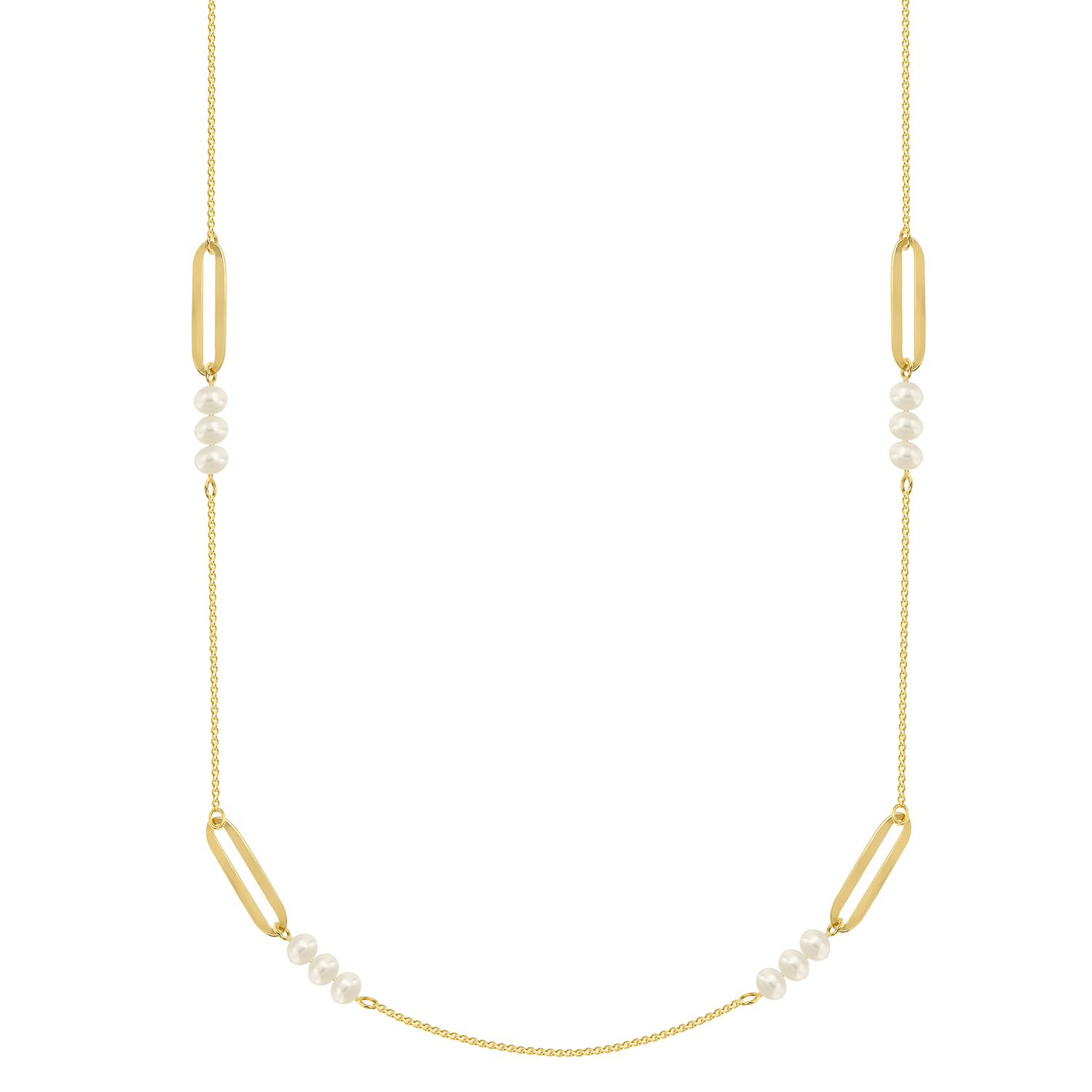 Minimal 18k Yellow Gold Freshwater Pearl Necklace