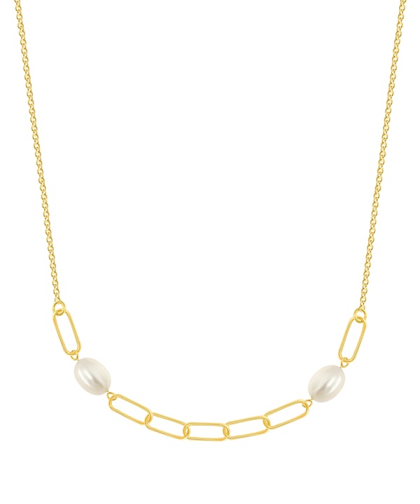 Minimal 18k Yellow Gold Freshwater Pearl Necklace