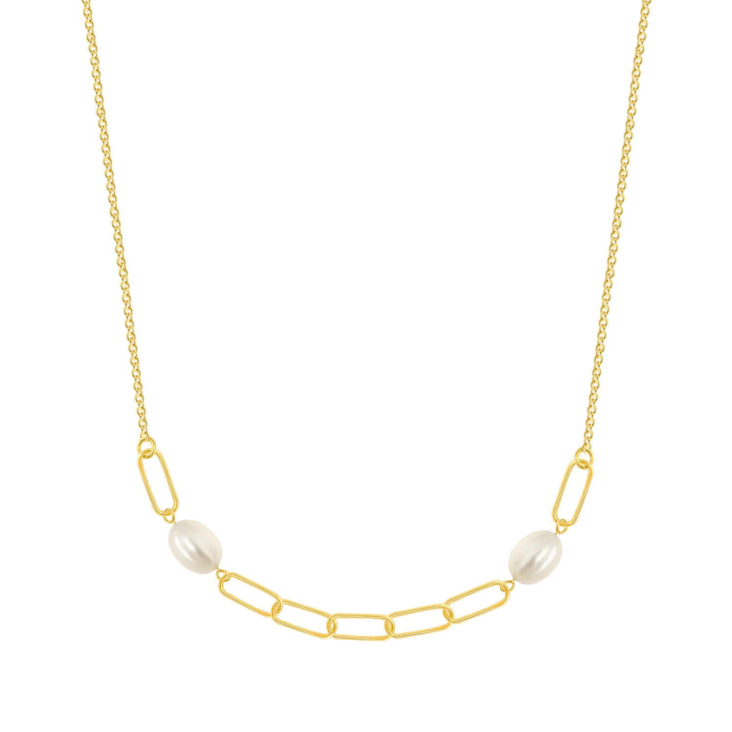 Minimal 18k Yellow Gold Freshwater Pearl Necklace