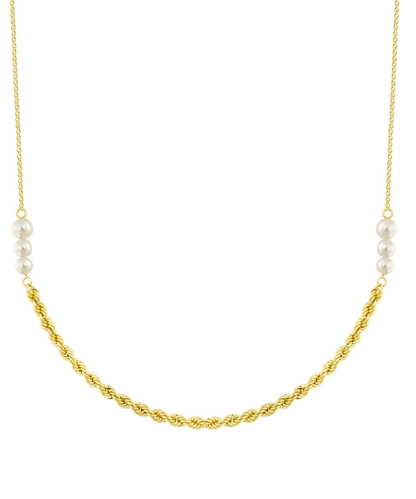 Minimal 18k Yellow Gold Freshwater Pearl Necklace