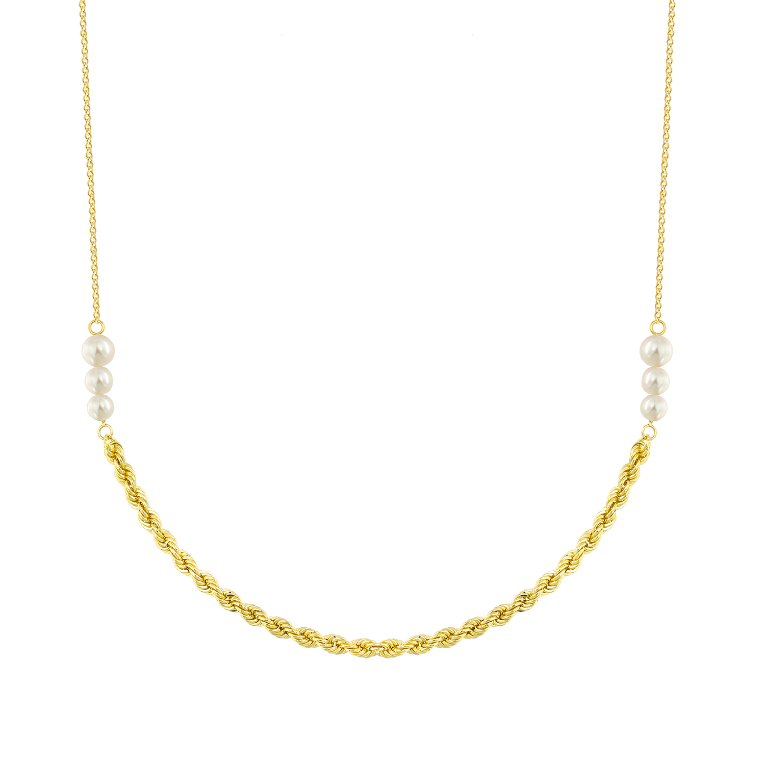 Minimal 18k Yellow Gold Freshwater Pearl Necklace