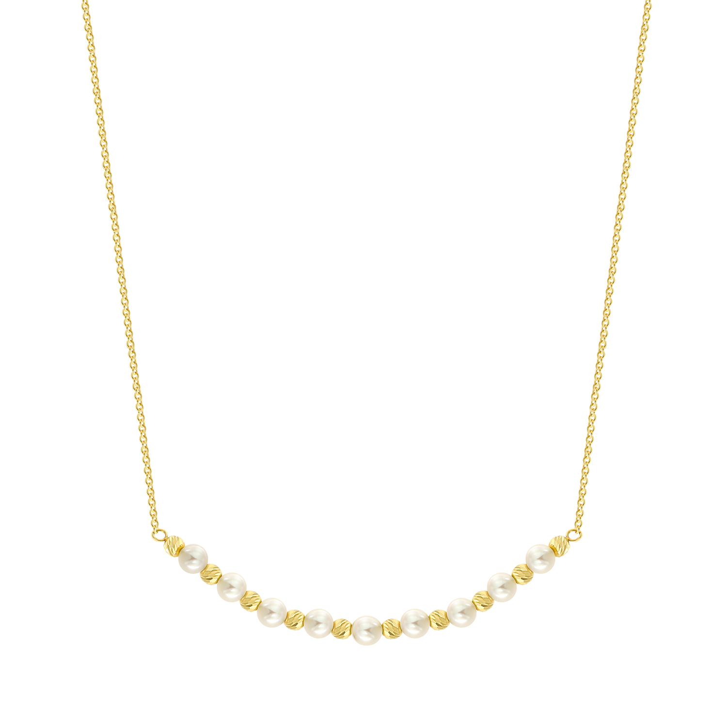 Minimal 18k Yellow Gold Freshwater Pearl Necklace