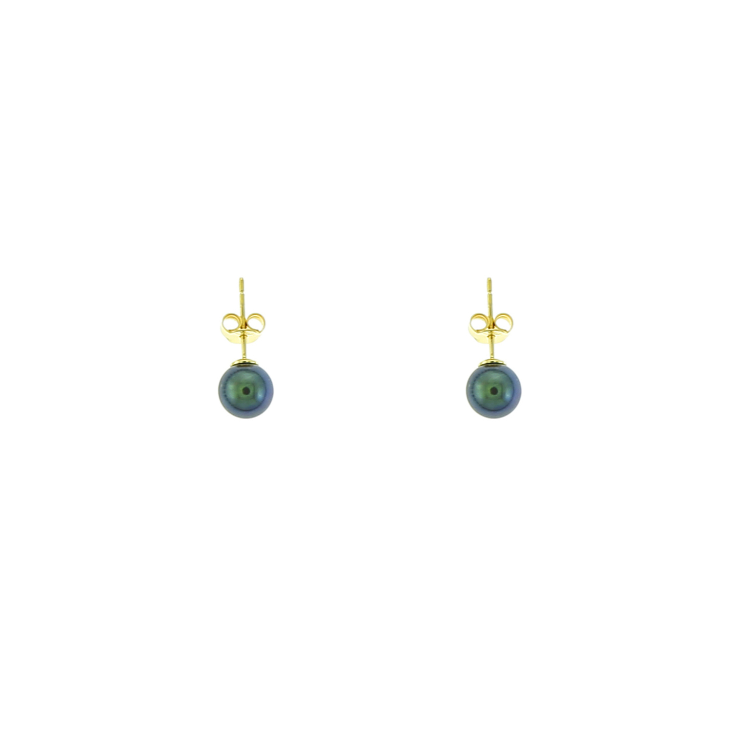 Minimal 18k Yellow Gold Pearl Earrings