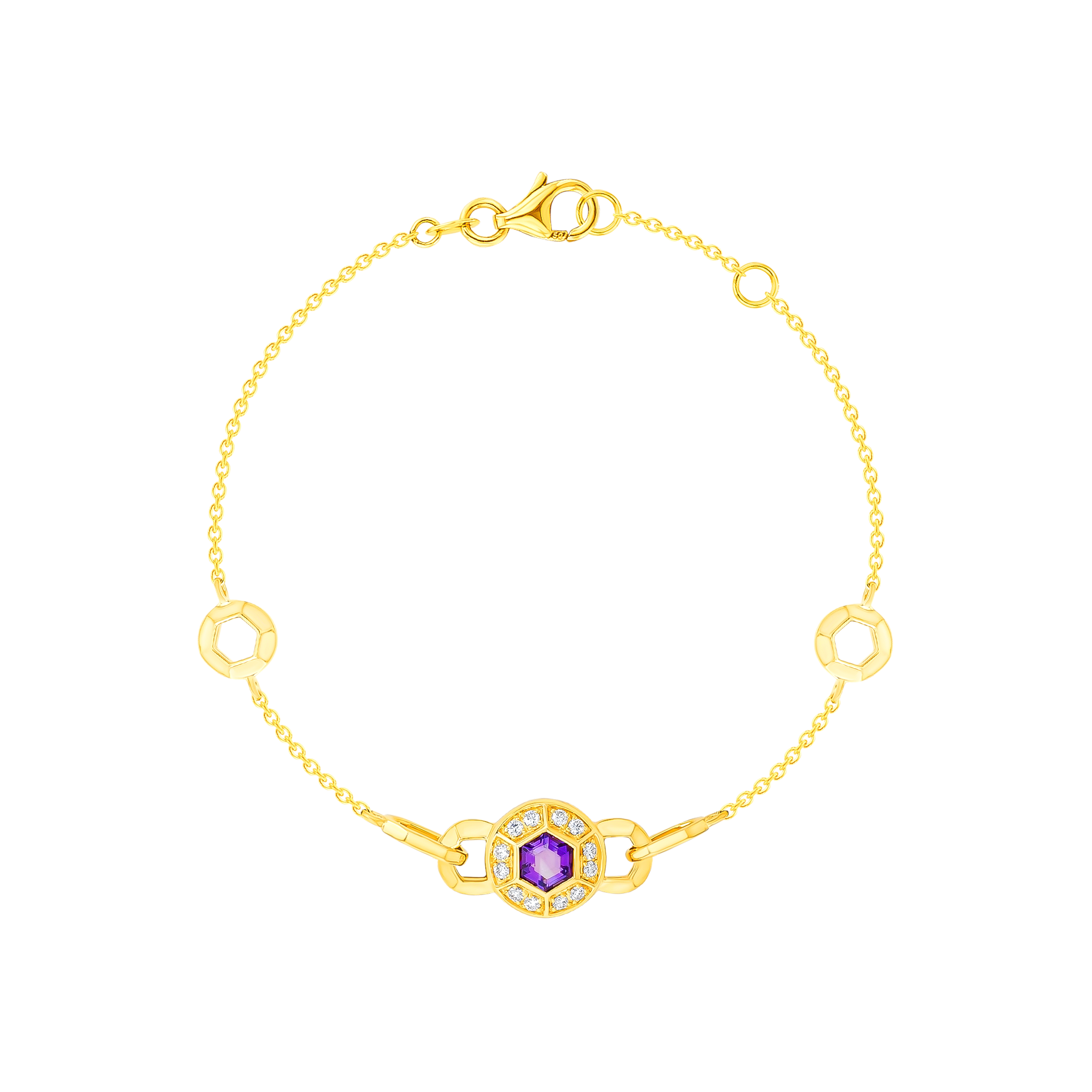 Mini Sequin Diamond Bracelet in 18K Yellow Gold