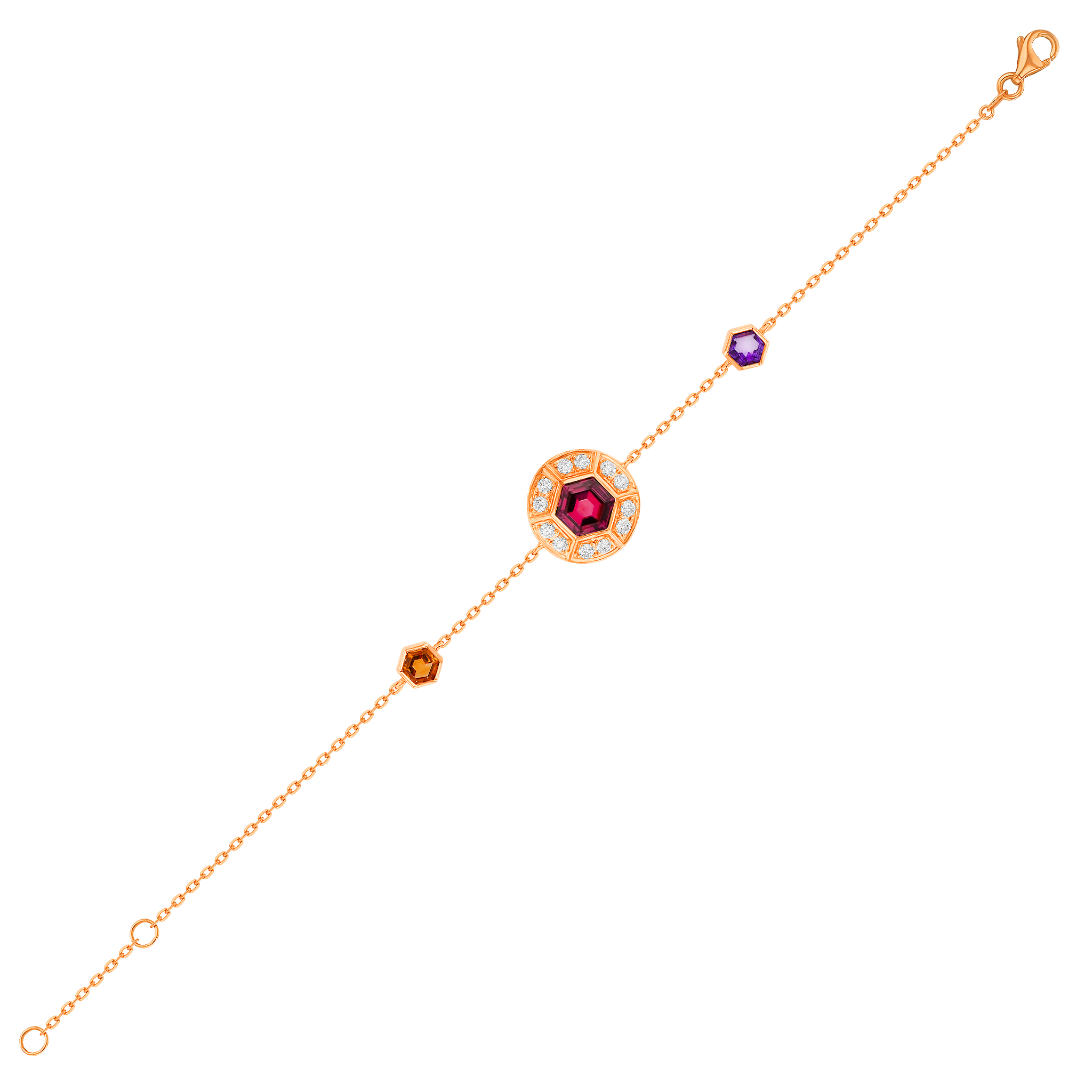 Sequin Diamond Bracelet in 18K Rose Gold
