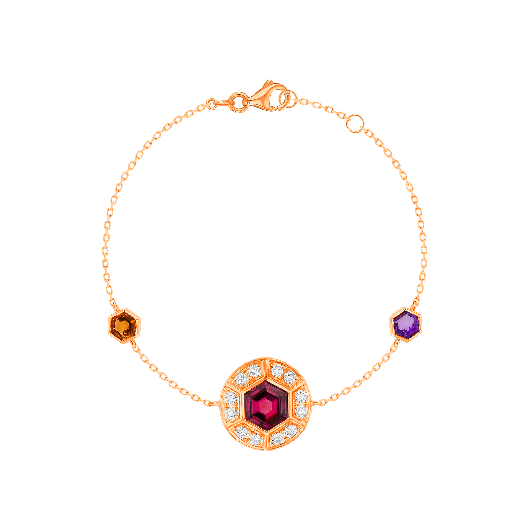 Sequin Diamond Bracelet in 18K Rose Gold