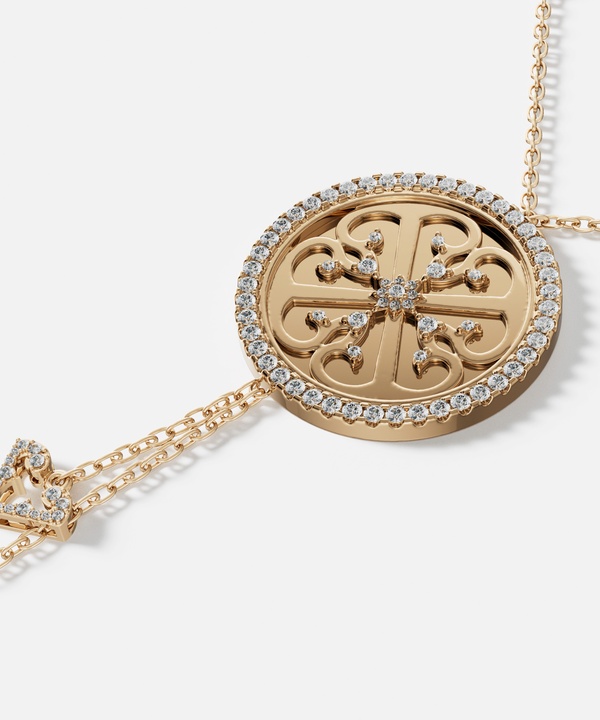 Lace Oria 18k Yellow Gold Diamond Necklace