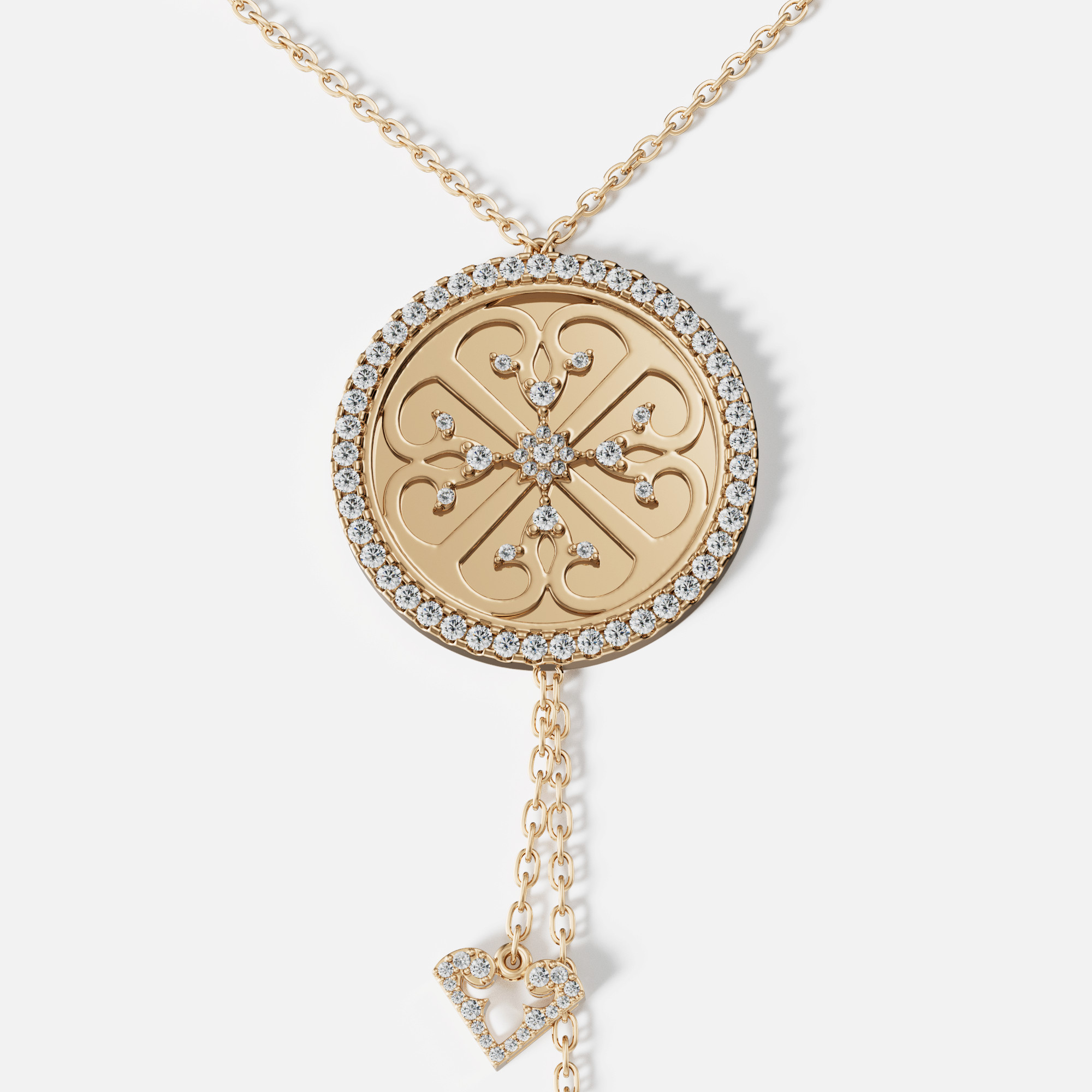 Lace Oria 18k Yellow Gold Diamond Necklace