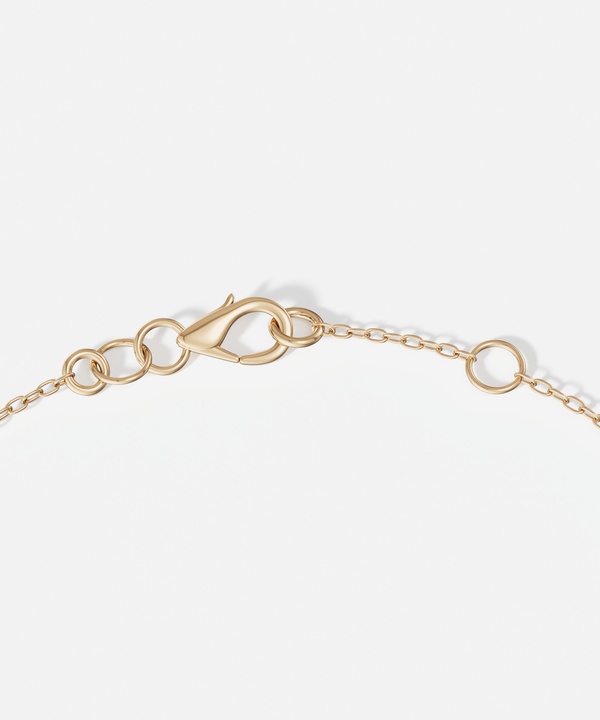 Lace White Mother Of Pearl Diamond Bracelet In 18k Yellow Gold