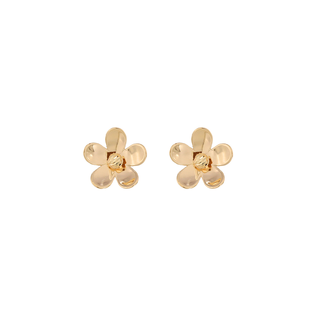 Canna Earring in 18K Yellow & Rose Gold